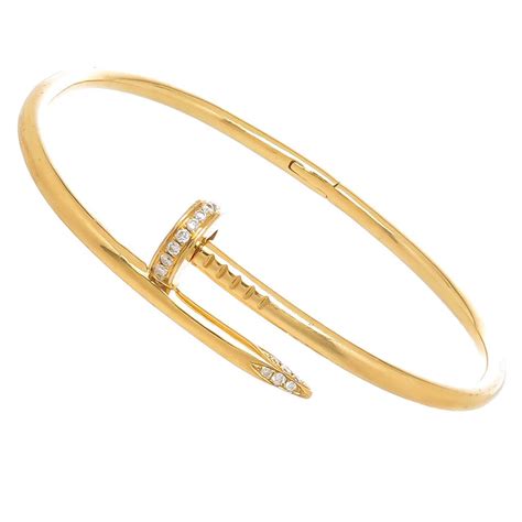 bracelet clou cartier or jaune|authentic cartier nail bracelet.